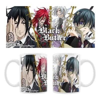 Kubek - Kuroshitsuji Sebastian, Grell, Ash, Ciel