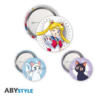 Zestaw przypinek - Sailor Moon (Usagi, Luna & Artemis)