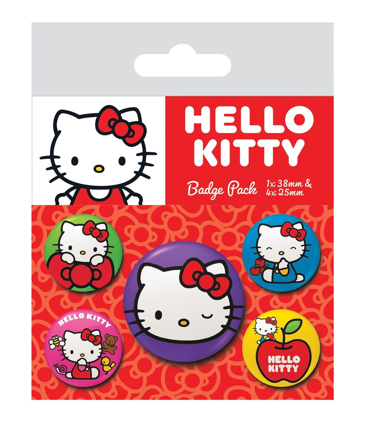 Zestaw przypinek - Hello Kitty Colourful Poses