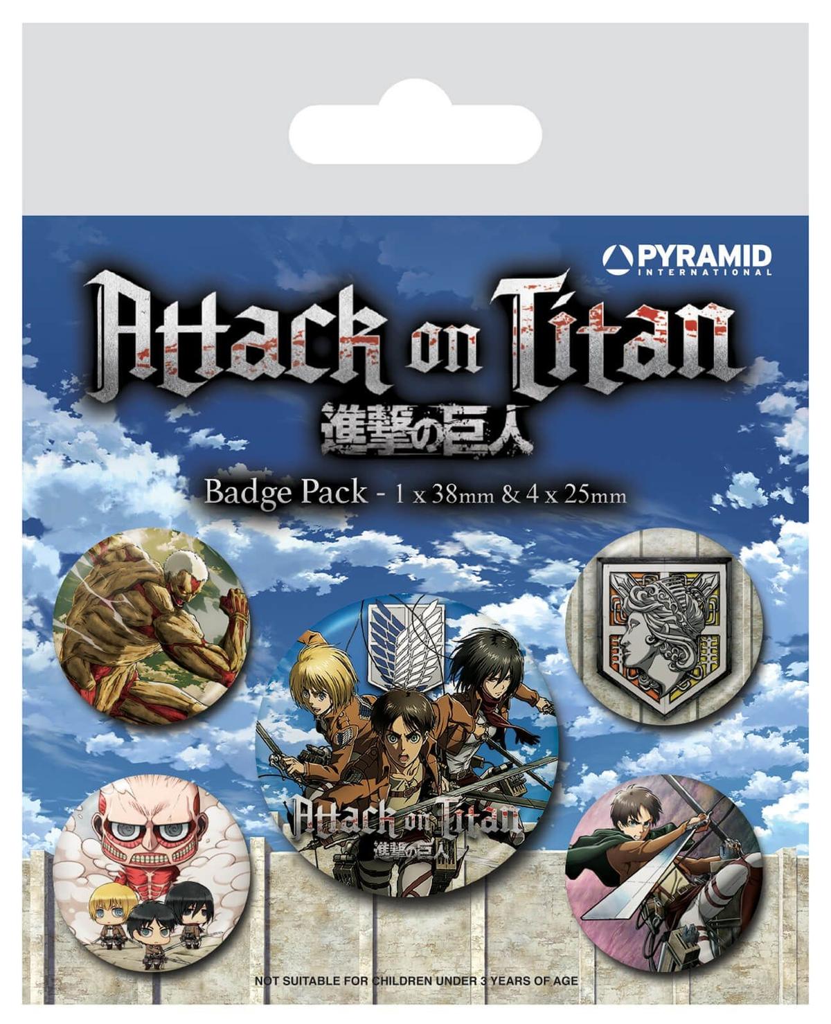 Zestaw przypinek - Attack On Titan