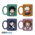 Cztery mini kubki - My Hero Academia Chibi