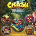 Zestaw przypinek - Crash Bandicoot