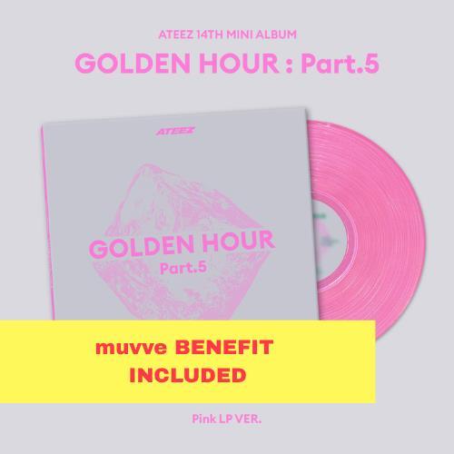 (POB muvve) ATEEZ - 14th mini album [GOLDEN HOUR : Part.5] (Pink LP VER.)