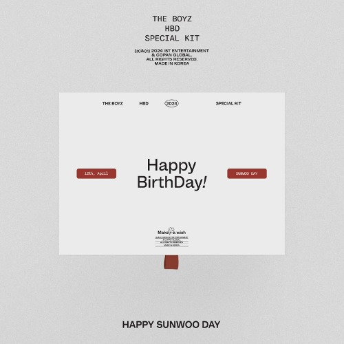 THE BOYZ THE BOYZ HBD SUNWOO SPECIAL KIT