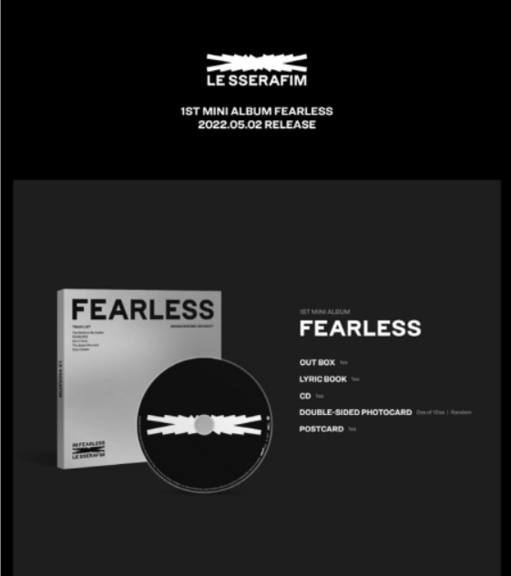 LE SSERAFIM - FEARLESS (1ST MINI ALBUM) MONOCHROME BOUQUET VER.