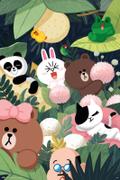Duży plakat - Line Friends Jungle (GPE5348)