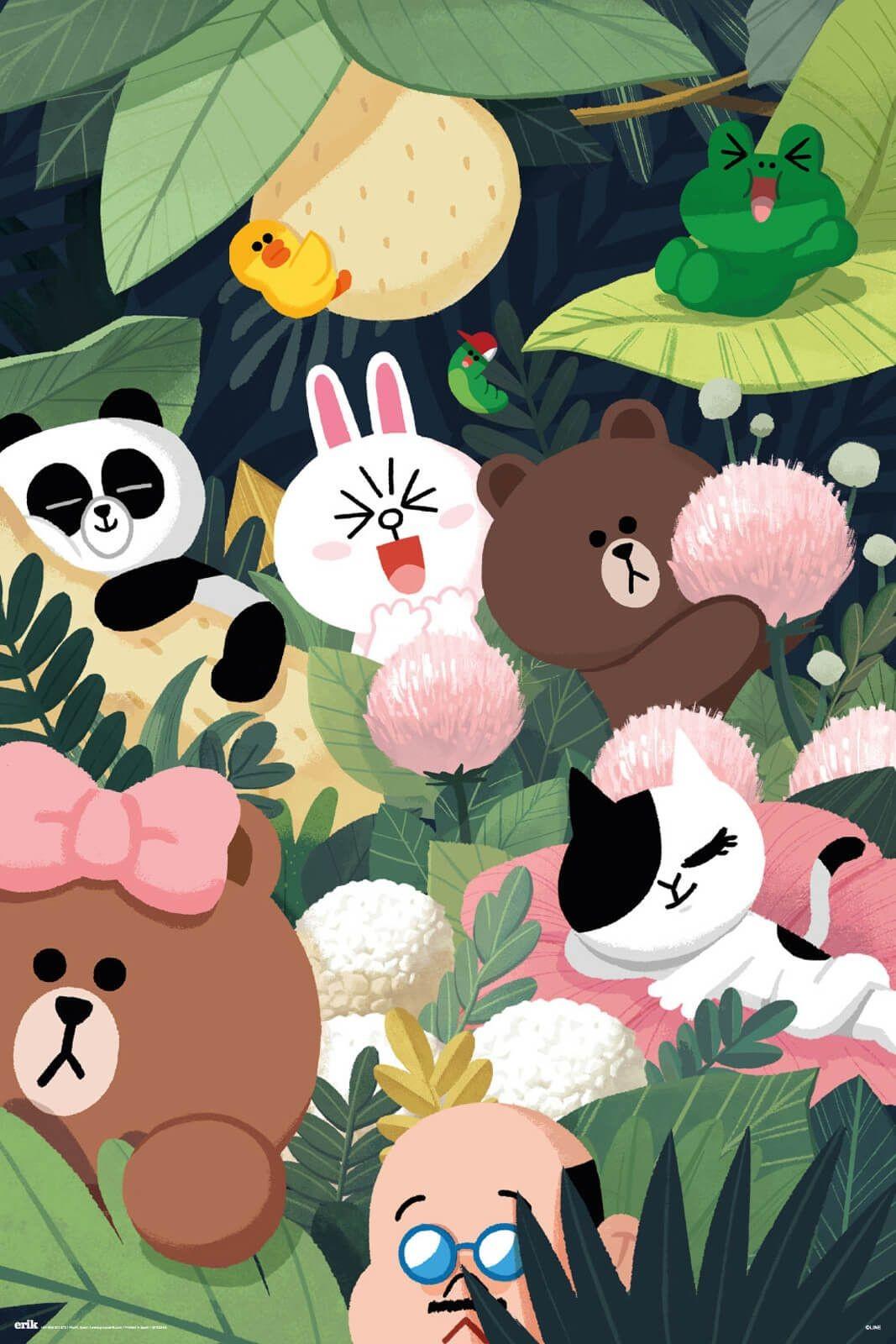 Duży plakat - Line Friends Jungle (GPE5348)