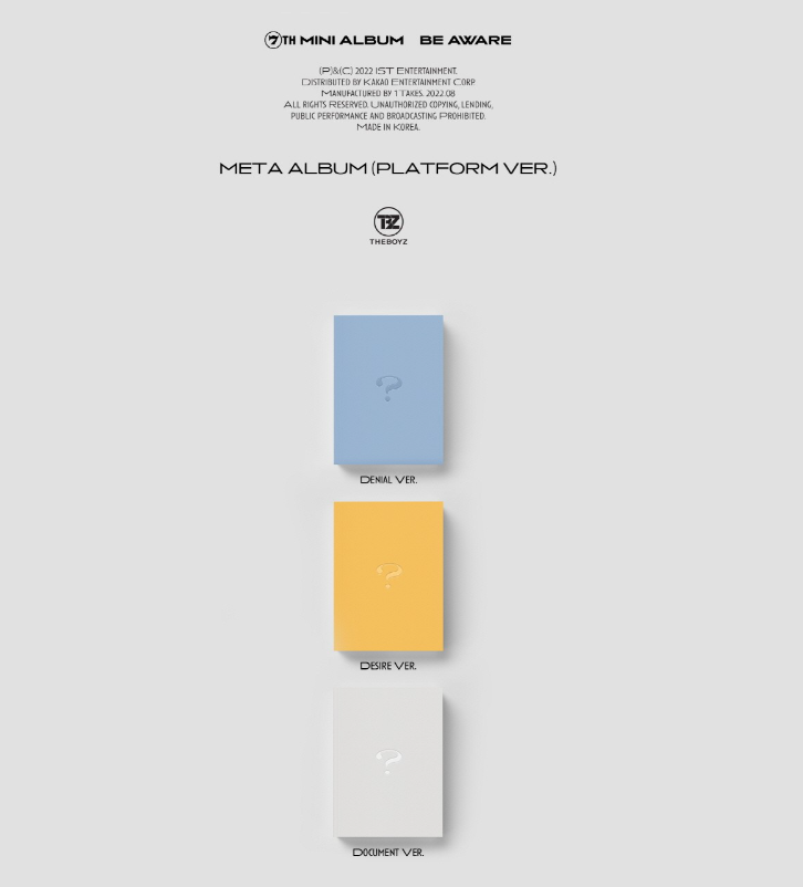 THE BOYZ - BE AWARE (7TH MINI ALBUM) META ALBUM (PLATFORM VER.)