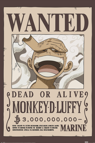 Plakat - Luffy Wanted/One Piece (PP2501058) — zdjęcie 2