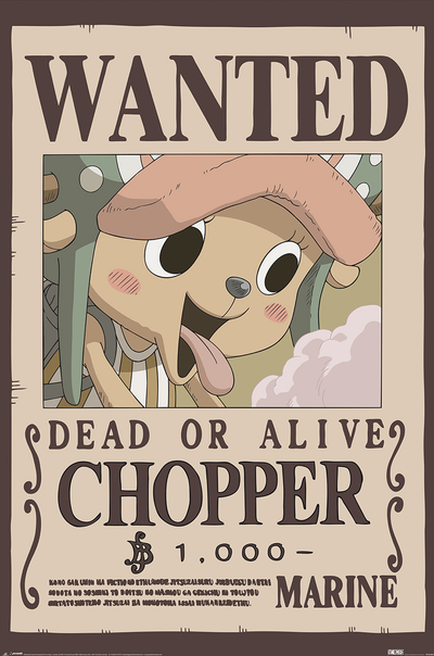 Plakat - Chopper Wanted/One Piece (PP2510041) — zdjęcie 2