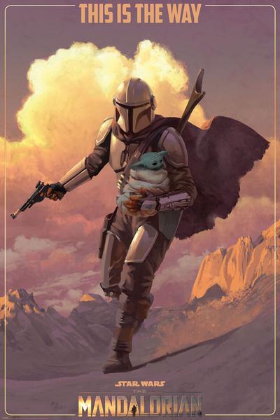 Plakat - The Mandalorian On The Run Star Wars (PP34733)