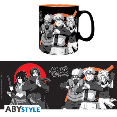 Kubek - Group black & white/Naruto Shippuden 460 ml — zdjęcie 4