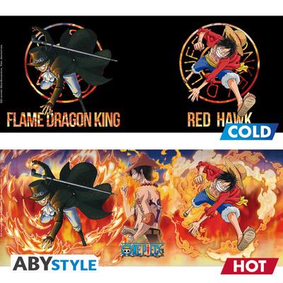 Kubek magiczny - Luffy & Sabo/One Piece 460 ml — zdjęcie 3